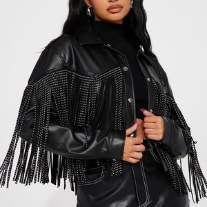 Leather Fringe Jacket